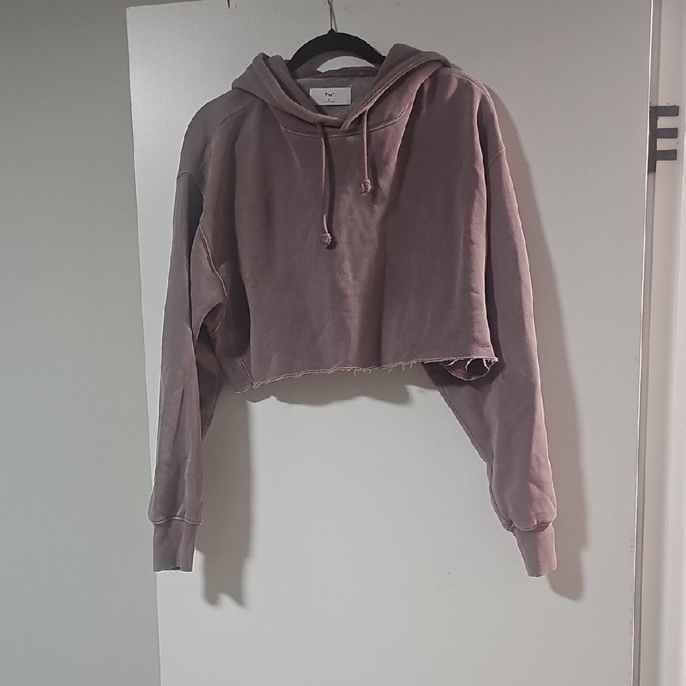 TNA Mauve Cropped Hoodie